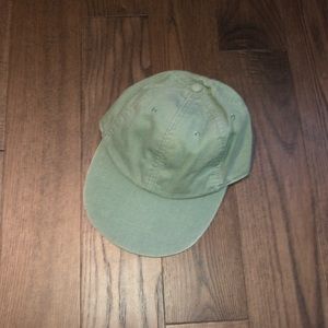 Corduroy green baseball cap